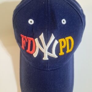 New York Yankees Navy Blue 9/11 FD/PD Tribute Adjustable Baseball Cap